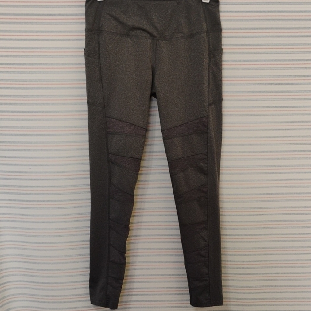 Athlux Black Leggings with Mesh Panels  S